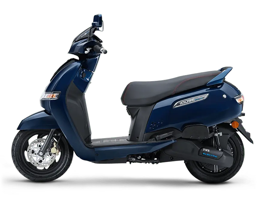 TVS iQube ST Electric Scooter Starlight Blue Colour Left Side View